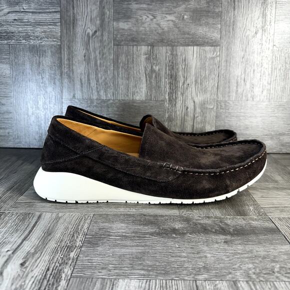 OluKai Kaʻa Loafer Men’s Dress Shoes Size 13 Brown Suede Slip On